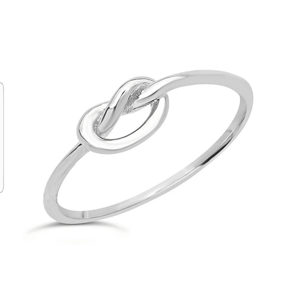 Sterling Forever Silver Love Knot Ring